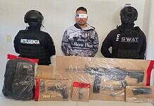 Detiene SSPE a hombre armado en Anáhuac; aseguran fusil, pistola y vehículo vinculado a hechos de alto impacto