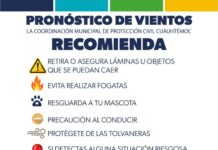 Prevén rachas de viento de hasta 65 km/h; emite PC recomendaciones