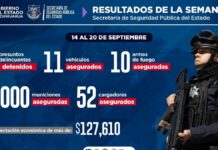 Detiene SSPE a más de 30 presuntos delincuentes y asegura armamento y droga en operativos recientes