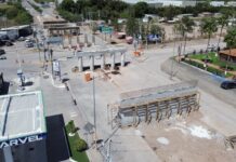 Avanza un 33% la construcción del Paso Superior Palestina–Fuerza Aérea