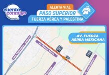 Cerrarán avenida Fuerza Aérea este martes por obras del paso superior