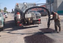 Mantienen acciones permanentes de bacheo en toda la ciudad