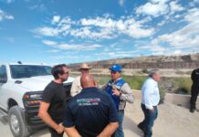 Evalúan autoridades daños en Juárez por crecida del Río Bravo y acuerdan coordinar reparaciones