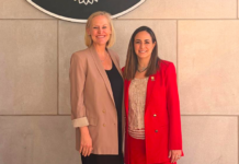 Sostienen diálogo magistrada presidenta Marcela Herrera y cónsul de EU en Juárez, Katharine Beamer